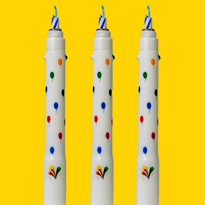 25년 새해 서프라이즈 삐에로 초, 3개, 깜짝 인싸생일초