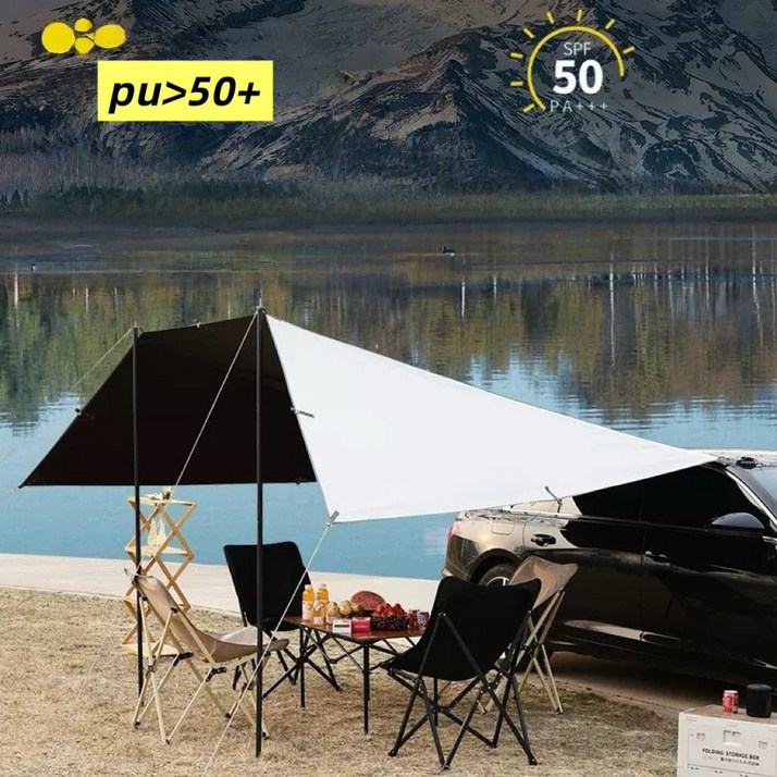 차량용 캠핑타프 흡착판 어닝 타프 사이드어닝 차박 캠핑 자동차 그늘막