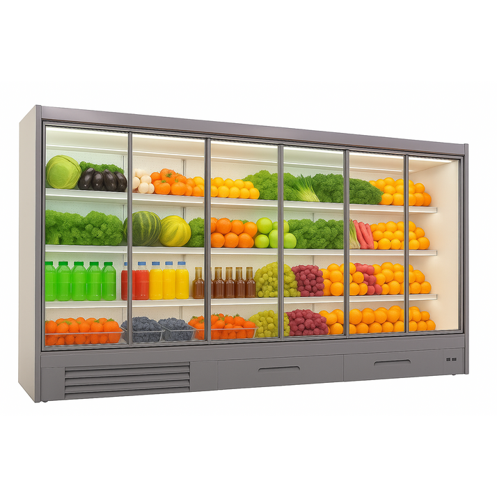 오픈다단 쇼케이스 슬라이딩도어 (내치형) 3830, white