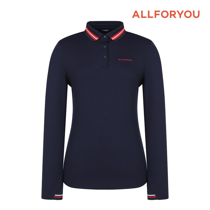 [올포유] 여성 기모 시보리 포인트 카라 티셔츠 AWTPM7398-915