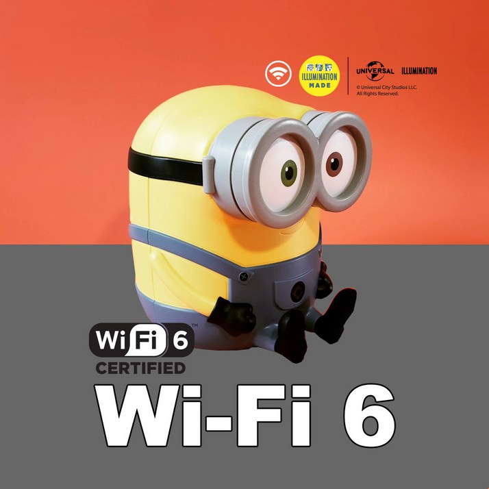 밥 미니언즈공유기 와이파이 Wi-Fi 6 AX-1800, 1개
