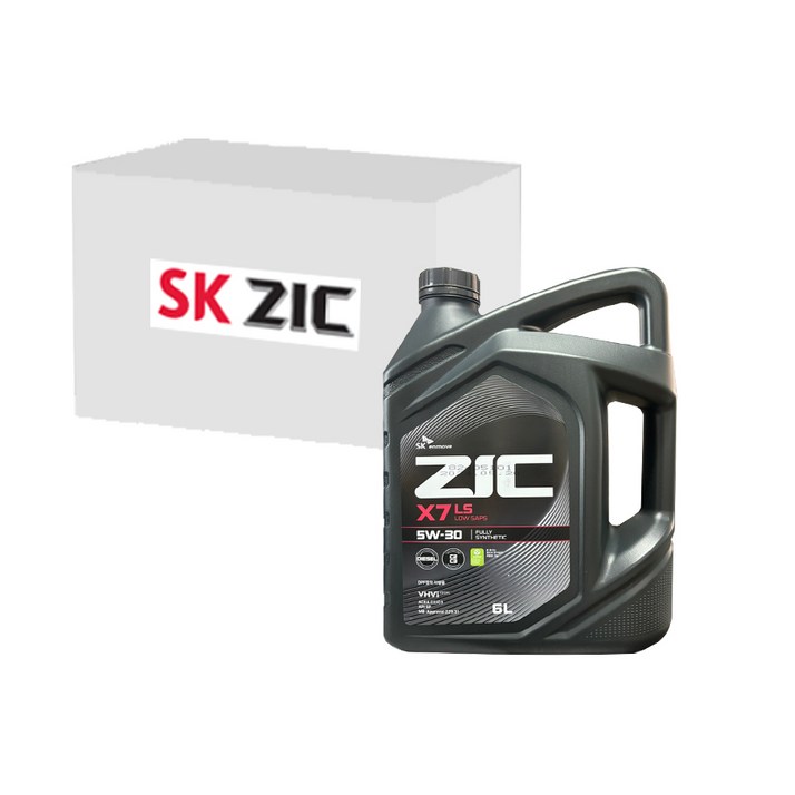 SK엔무브 지크 X7 LS 5W30 1박스 디젤엔진(DPF, C2/C3, 6L x 3개), 1개, 6l