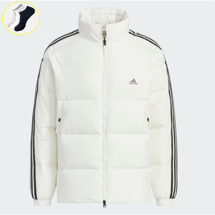 국내매장판 아디다스 오리지널 3S 리버서블 다운 패딩 재킷  데일리양말 증정