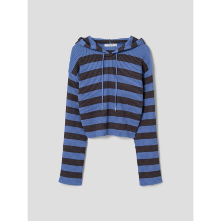 에잇세컨즈 티셔츠 8SECONDS 볼드 스트라이프 풀오버 블루 PCW626 SYF554 티