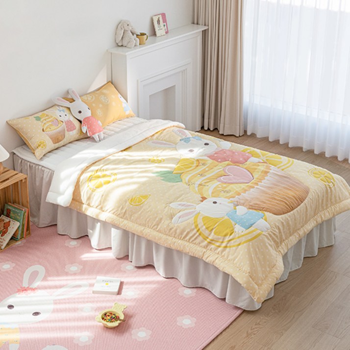 알러지케어 키즈이불 토끼앤래빗 아동여름차렵 어린이침구세트 S/SS