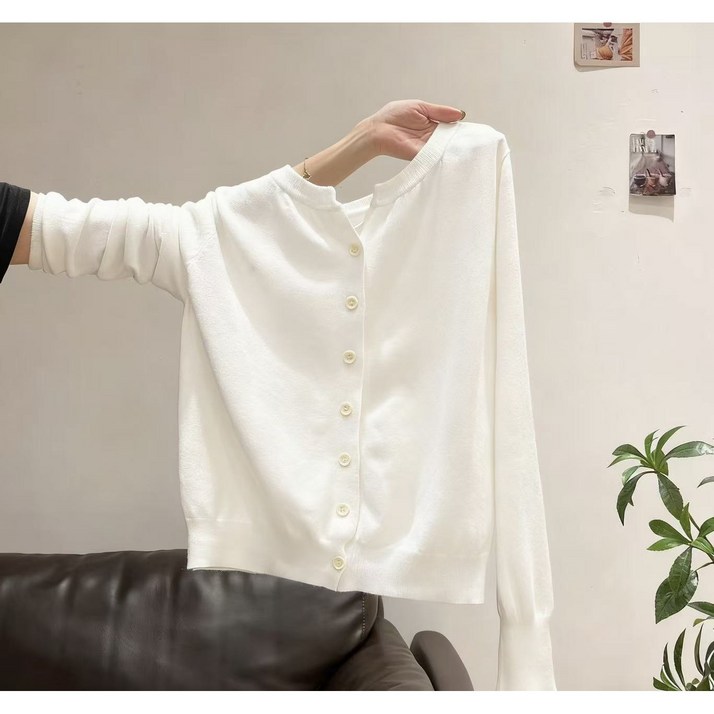 Siluno 심플 베이직 니트 가디건 6컬러