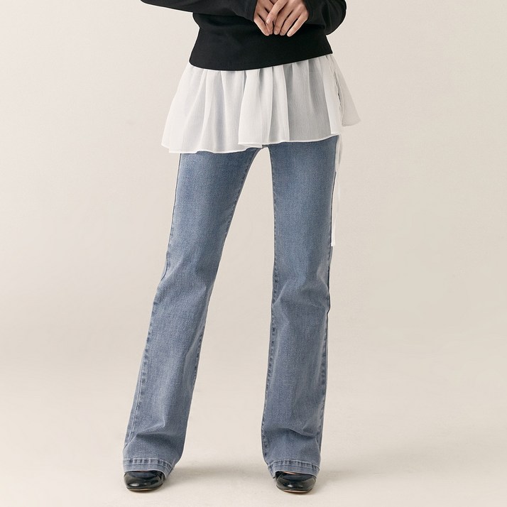 로엠 롱 부츠컷 데님 RMTJF24G03