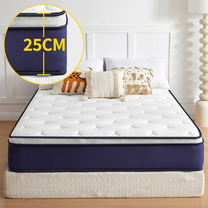 슈퍼 하이브리드 스프링 침대는 설치 없이 열어서 사용할 수 있습니다 컴포트 25cm 매트리스, 250mm