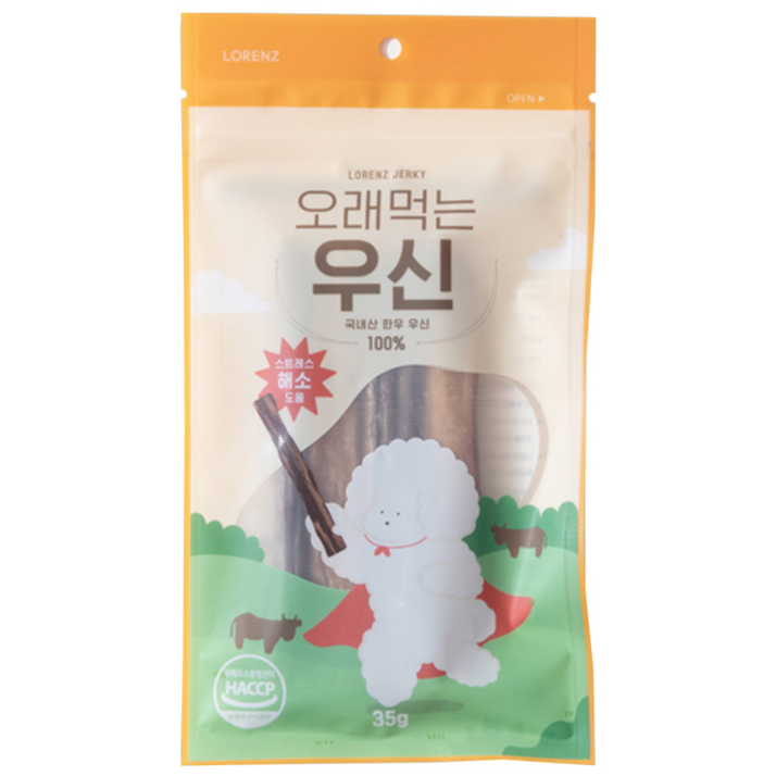 로렌츠 강아지 오래먹는 우신 건조간식 5p, 한우 우신, 35g, 1개