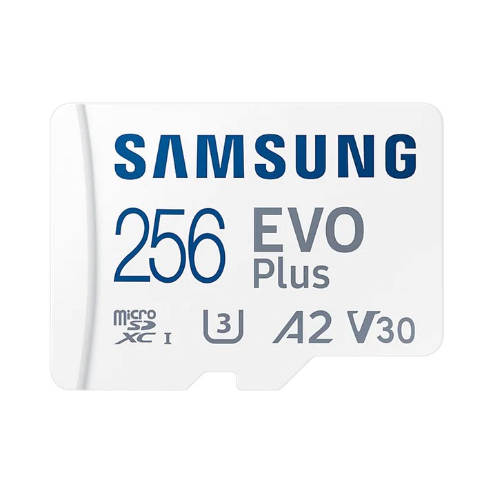 삼성전자 New EVO Plus 마이크로SD 메모리카드 256기가 Class10 SDXC 4K 촬영 스마트폰 태블릿 카메라 블랙박스 SD 어댑터 포함, 256GB, 1개