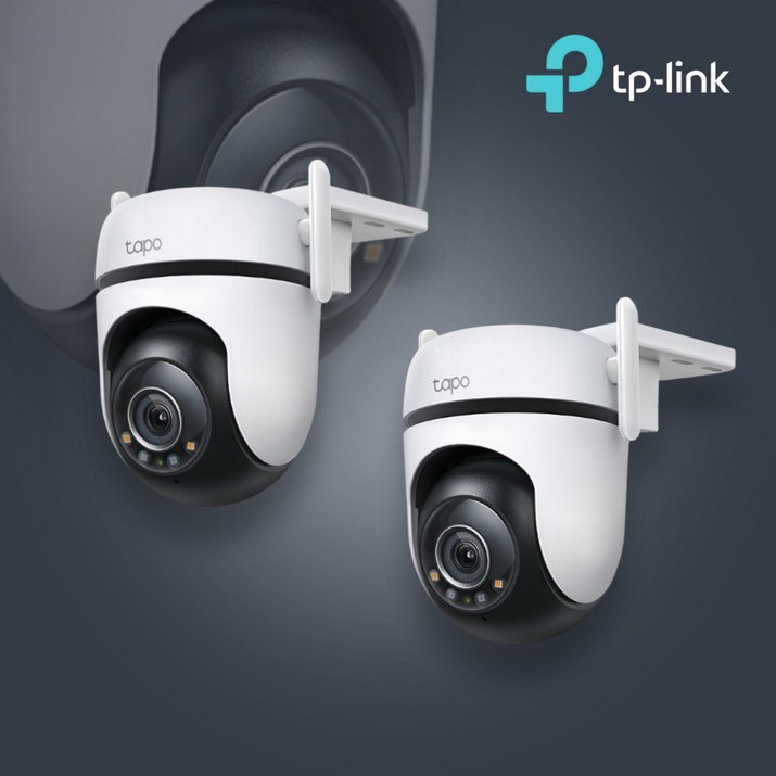 티피링크 Tapo C520WS (2개세트) 400만화소 풀컬러 실외 회전형 홈캠 CCTV