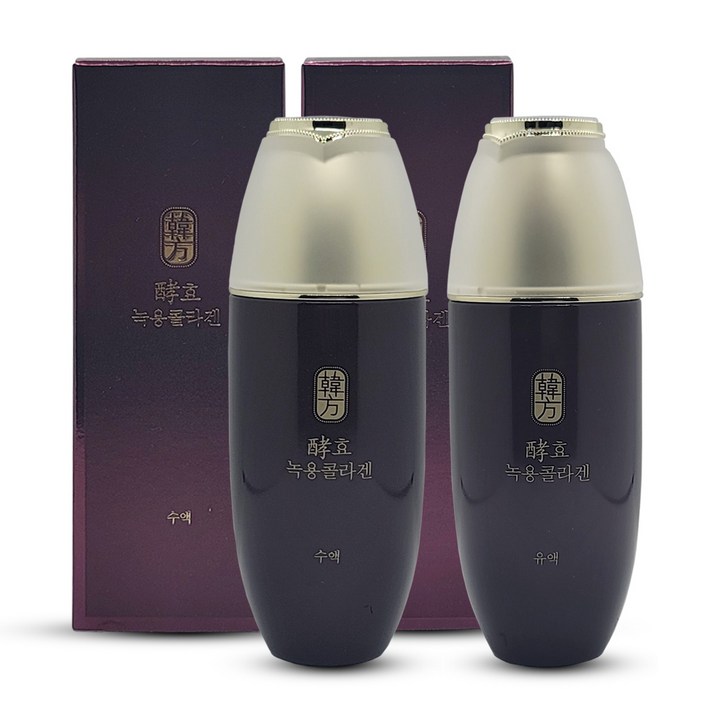 수려한 효 녹용콜라겐 2종,수액 140ml + 유액 140ml,주름+미백,탄력케어