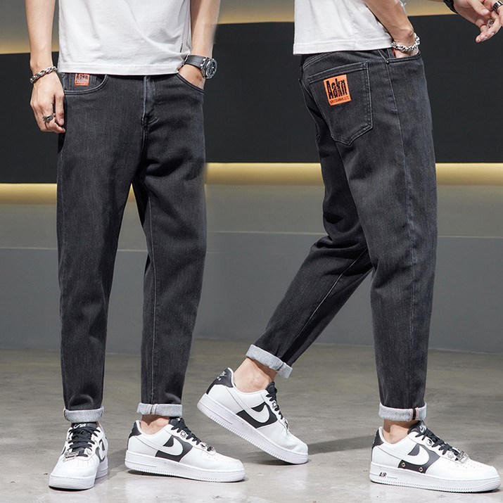 차오 브랜드 청바지 남자 느슨한 남자 9 점 데님 바지 2022 조커 청바지 광동 신탕 타운 남자