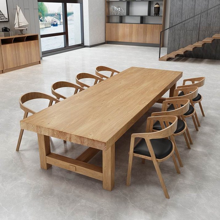우드슬랩 회의 카페 테이블 통원목 식탁 1800 2000 3000, 120 x 60 x 75 두께 5cm