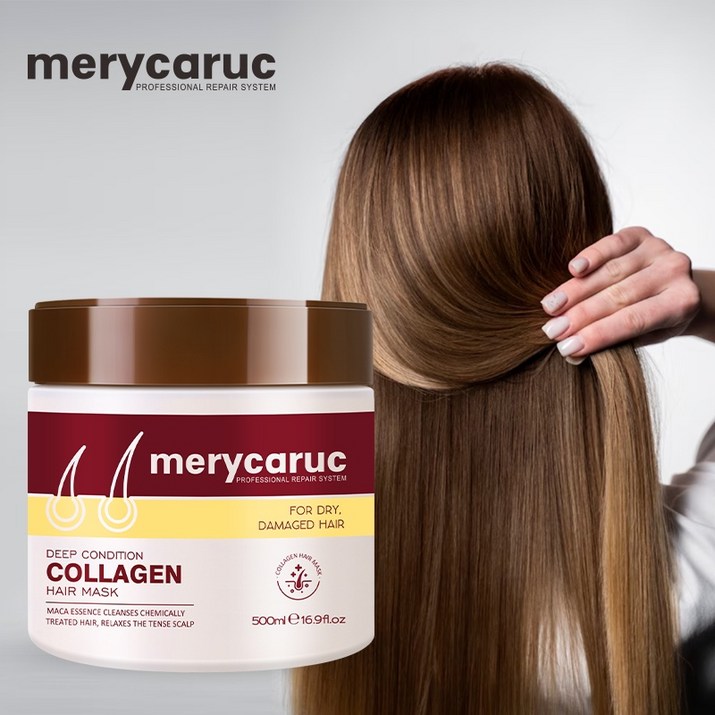 정품 단백질 콜라겐 헤어팩 500ml 미용실 전용 물미역헤어마스크 극손상 헤어 트리트먼트 상표 merycaruc과 판매자 수연패션 꼭 확인하세요