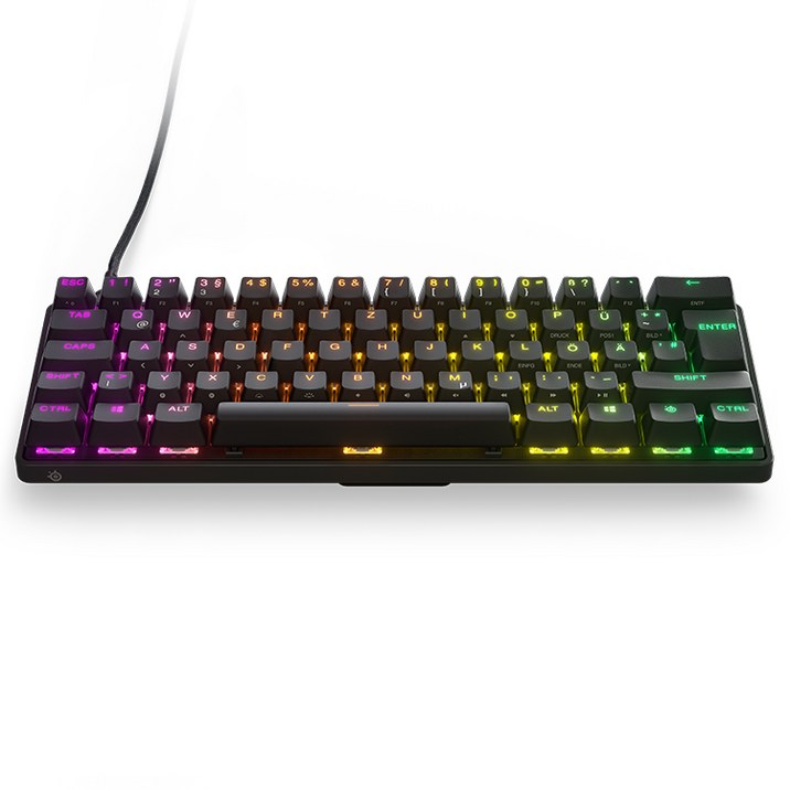 스틸시리즈 Apex Pro Mini US 유선 게이밍 텐키리스 키보드, 혼합색상, KB00017, 마그네틱축자석축