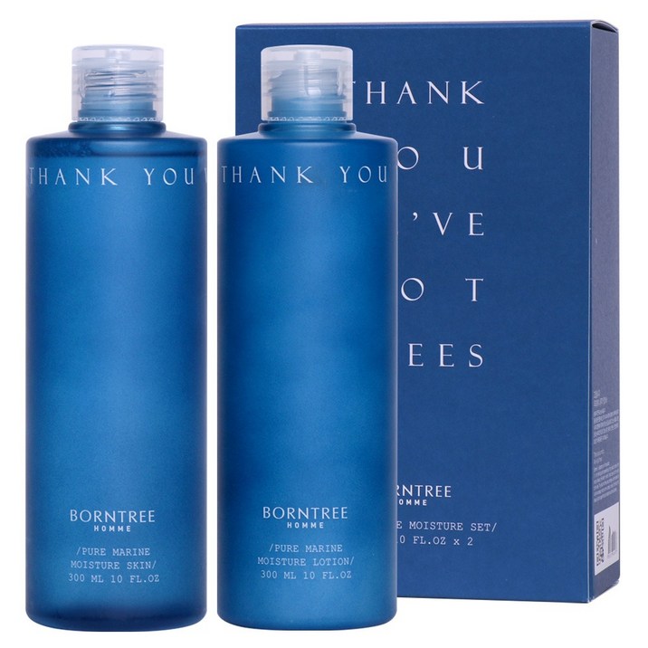 본트리 옴므 퓨어마린 모이스처 스킨 300ml + 로션 300ml 세트, 1세트