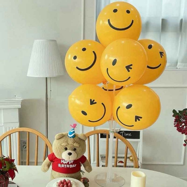 스마일 윙크 웃는 풍선 이벤트 생일 파티 풍선 소품 10개