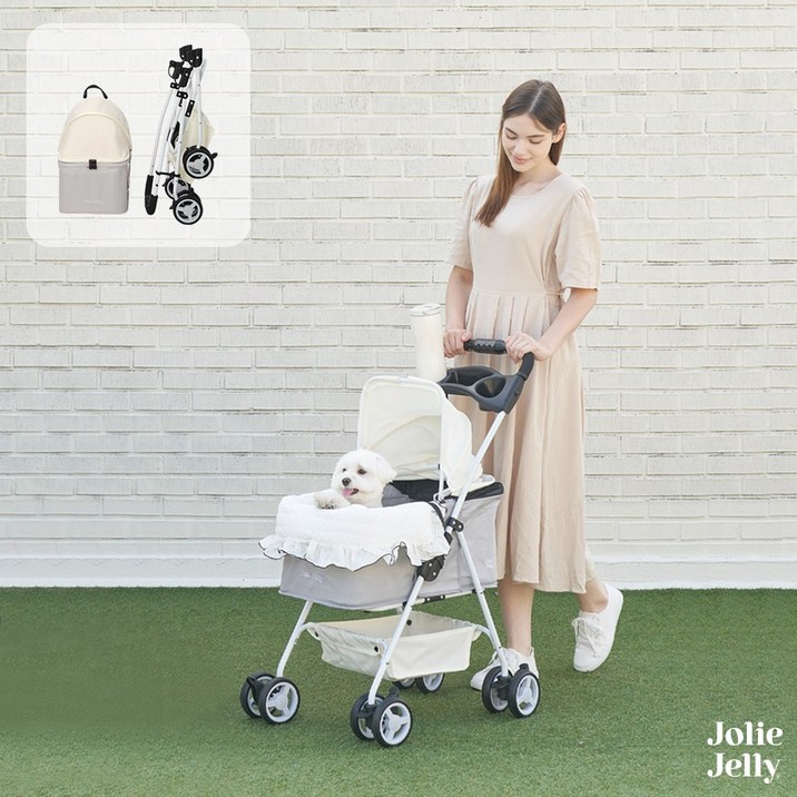 졸리젤리 로이 유모차 반려동물 강아지 고양이 양대면 분리형 접이식