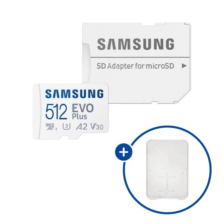 공식인증 정품 삼성전자 마이크로SD카드 EVO PLUS 512GB MBMC512SAKR 보관케이스, 512GB, 1개 공식인증 정품 삼성전자 마이크로SD카드 EVO PLUS 512GB MBMC512SAKR 보관케이스, 512GB, 1개