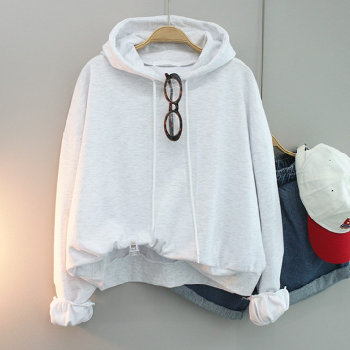 달콩 여성 봄신상 후드티 펀치세미크롭후드맨투맨