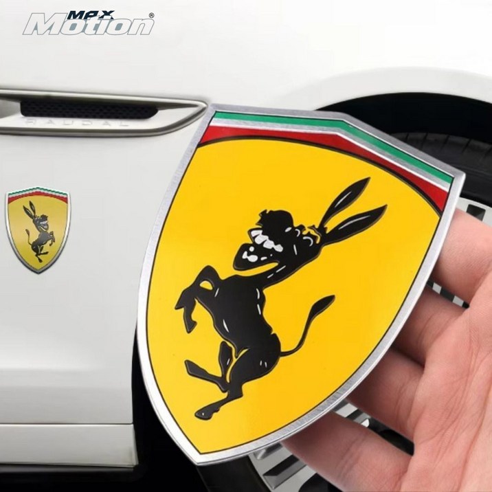 맥스모션 3D 페라리 동키 자동차 로고 엠블럼 스티커