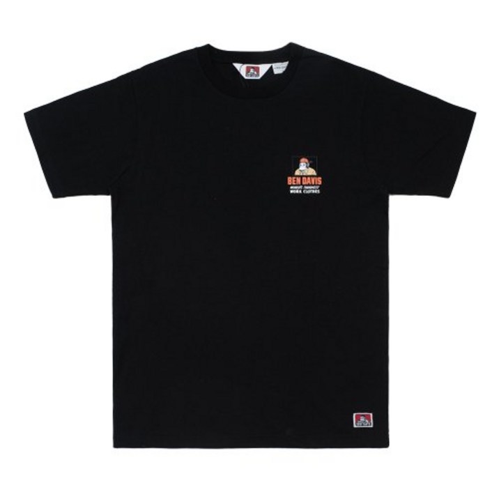 벤 데이비스 화이트라벨 백 로고 티셔츠 블랙 322094