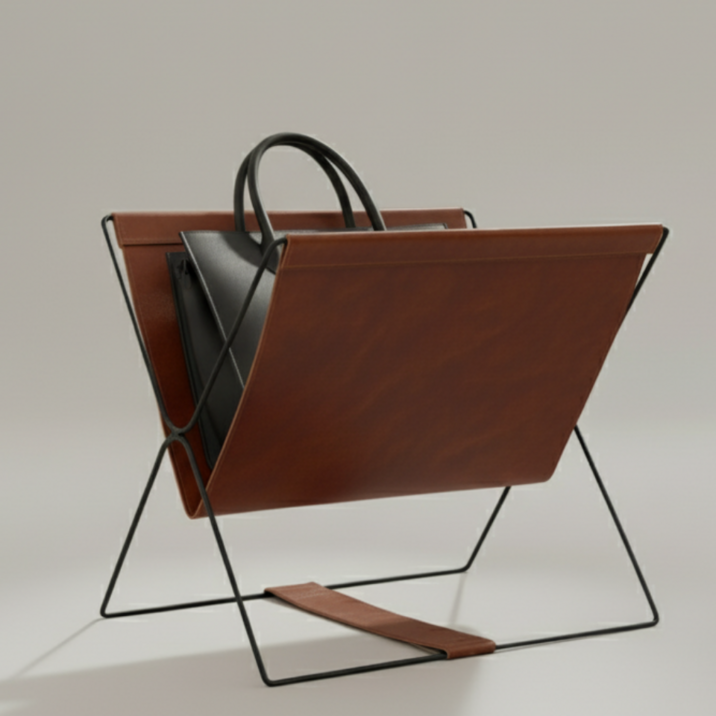 비건가죽 가방랙 매거진랙 가방보관 가방정리 가방거치대 데스크수납선반