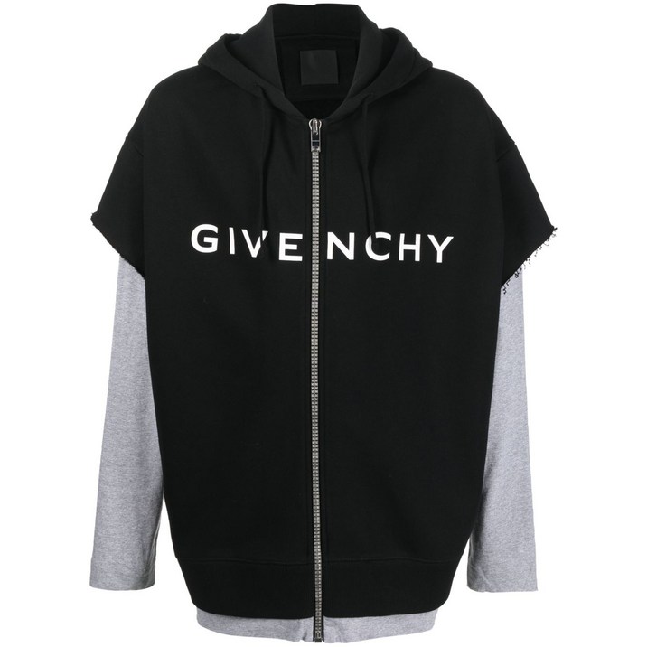 지방시 로고 프린트 레이어드 후디