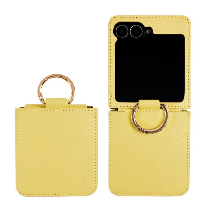 리네시 갤럭시 호환 Z플립5 가죽 케이스 힌지보호 카드수납 지갑 케이스