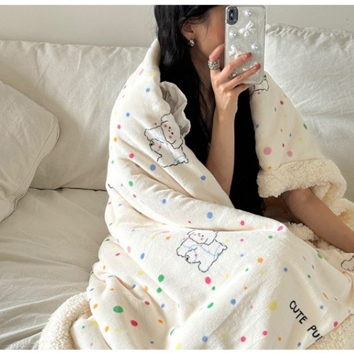 샵비바체 파스텔 포근 극세사 담요