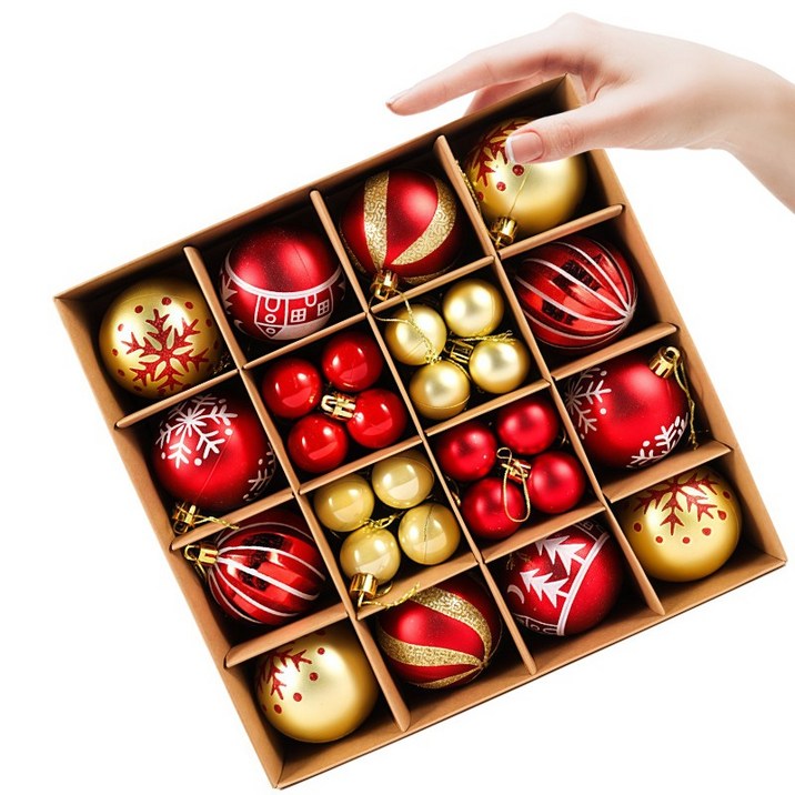 루이스 크리스마스 트리 장식볼 믹스 오너먼트 혼합볼 데코세트TGUI-3, TYPE-1