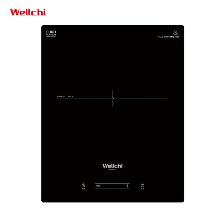 웰치 1구 빌트인 인덕션 전기레인지 매립형 탁상용 가정용 업소용 식탁 원룸 빌라 신축 WEI-100N