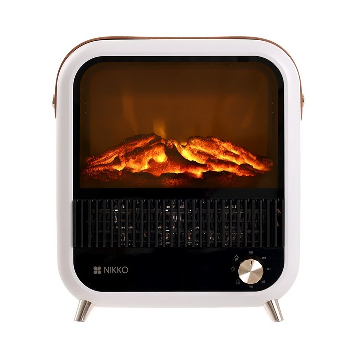 (26년형 NEW) 니코 PTC 소형 전기 난로 불멍 히터 캠핑 온풍기 NKH-F246
