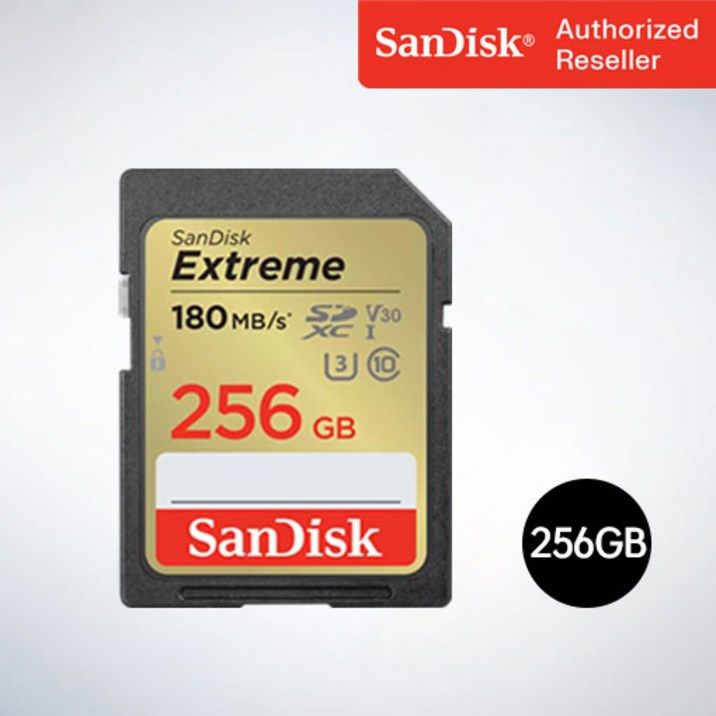 샌디스크 SD메모리 SDXC Extreme 익스트림  SDXVV 256GB