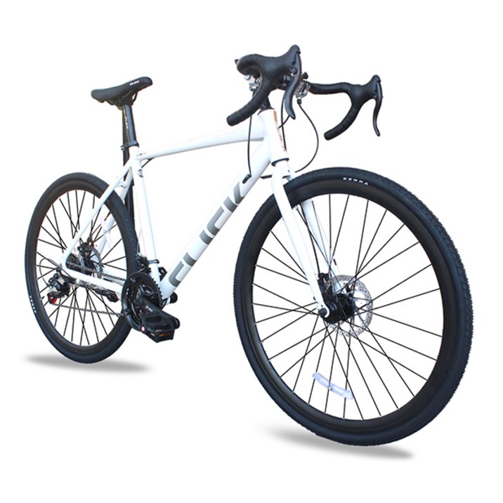 클릭 로드자전거 뉴욕DR 25년형 700C 시마노21단 디스크브레이크, 470mm 화이트/완조립+사은품, 1개, 175cm