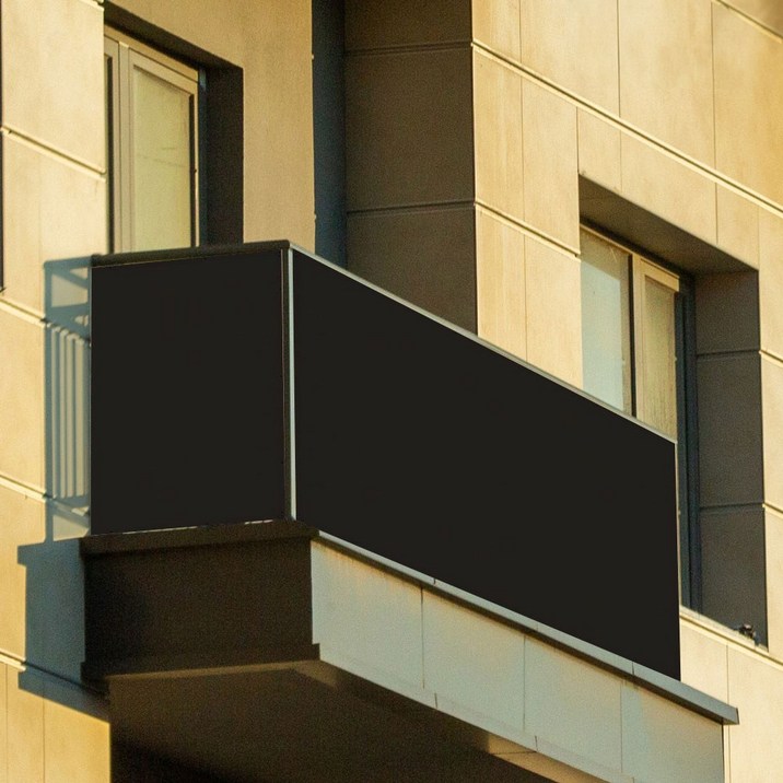 그늘애 국산 테라스가림막 사생활보호 옥상 휀스 가리개 테라스 발코니 난간 울타리, 블랙