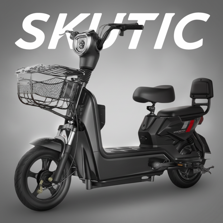 베아로드 고출력 전동스쿠터 소형 오토바이 바이크 자토바이 출퇴근 통학용 전기차, 블랙, 단일