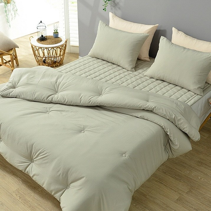 이부자리 차렵이불 세트 국산 양면 싱글 퀸 먼지없는 겨울이불