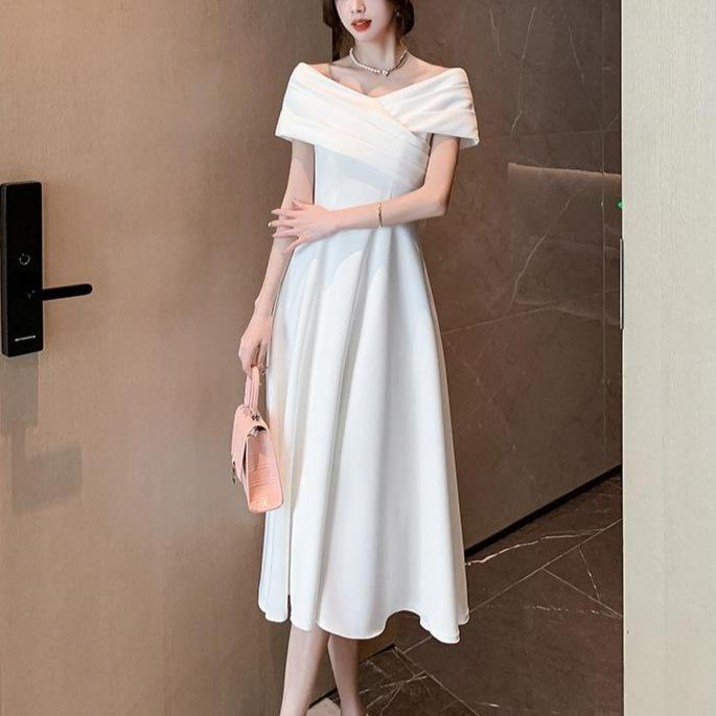 브라이덜샤워 셀프웨딩룩 이브닝 원피스 연주회 돌잔치 피로연 예복 파티 들러리 결혼식 리마인드 촬영 드레스 2부