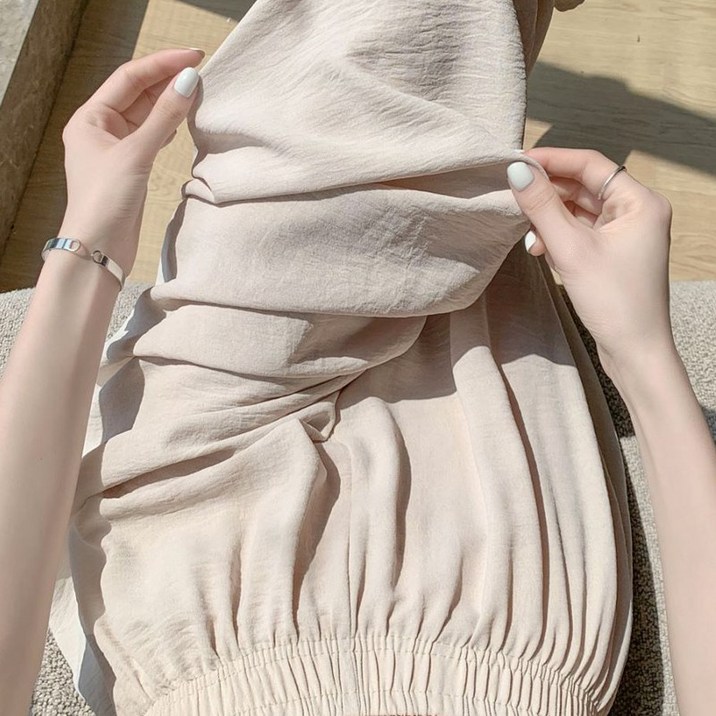 바바 체형커버 살랑살랑 여성 와이드 밴딩 팬츠 냉감소재