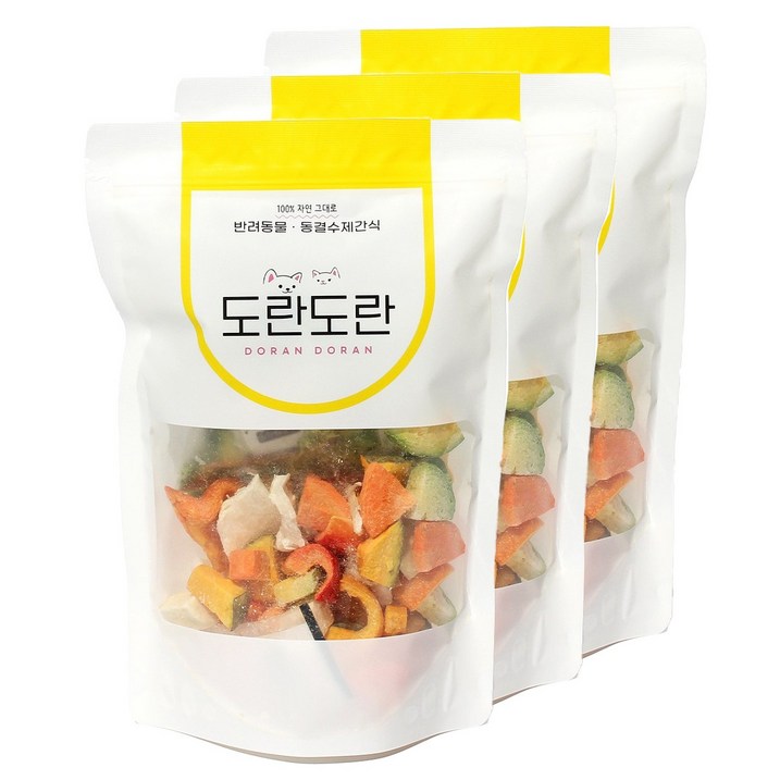 도란도란 동결건조 베지칩스 40g 지퍼팩 강아지 야채 간식