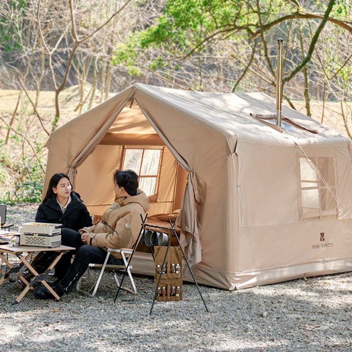 모비가든 오두막 대형 에어텐트 글램핑 감성텐트 슈퍼 34인용, 단품