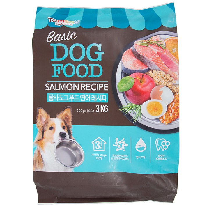 탐사6free강아지 사료 연어 레시피, 3kg, 1개 탐사6free강아지 사료 연어 레시피, 3kg, 1개