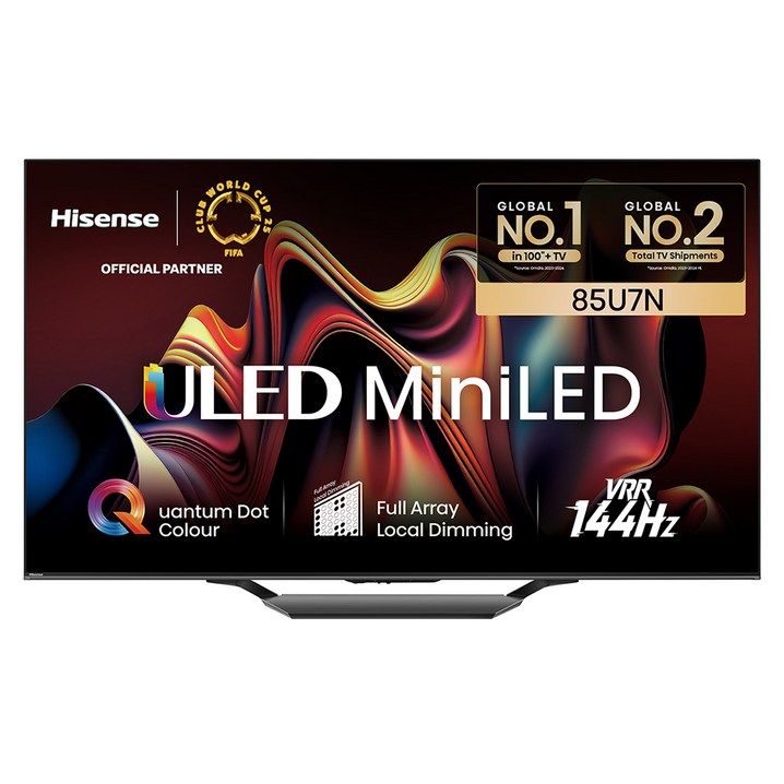 HISENSE 4K ULED Mini LED 스마트TV, 215cm85인치, 85U7N, 벽걸이형, 방문설치 HISENSE 4K ULED Mini LED 스마트TV, 215cm85인치, 85U7N, 벽걸이형, 방문설치