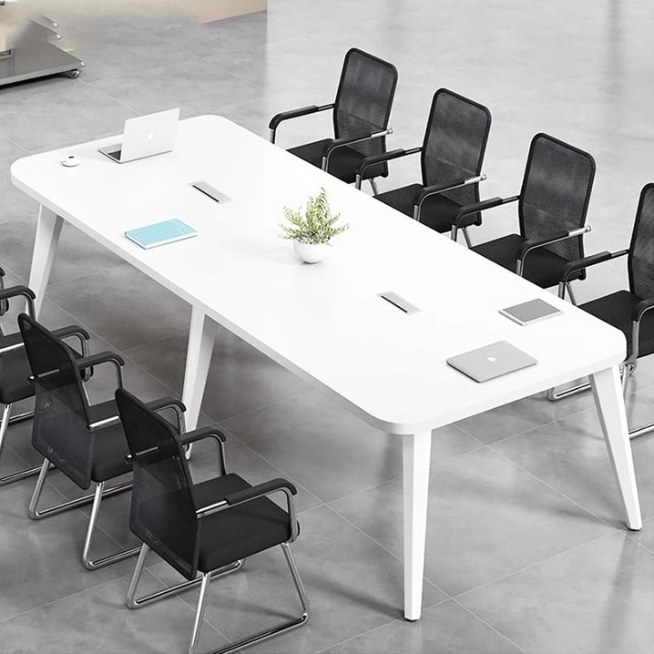오피스 사무용 회의실 테이블 468인용 사각 회의용책상 상담 세미나 연수용 작업책상, 화이트 상판화이트 다리