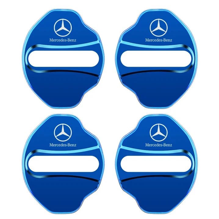 호환 4PCS 차량 도어 잠금 커버 보호 버클 커버 래치 중지 메르세데스 벤츠 W211 W210 W213 W203 W205 녹슬