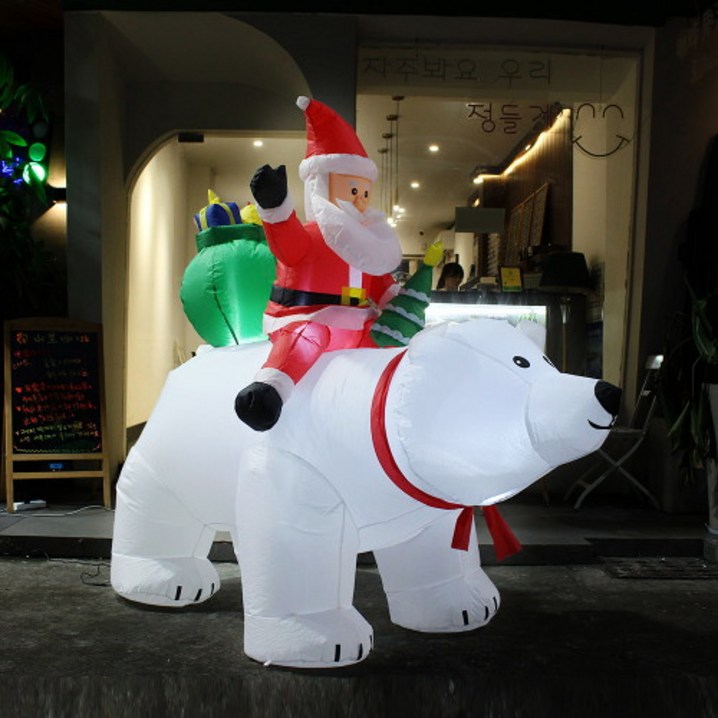 굿즈트리 [굿즈트리]LED 에어벌룬 대형 산타와 북극곰 에어산타 170cm 6165891788