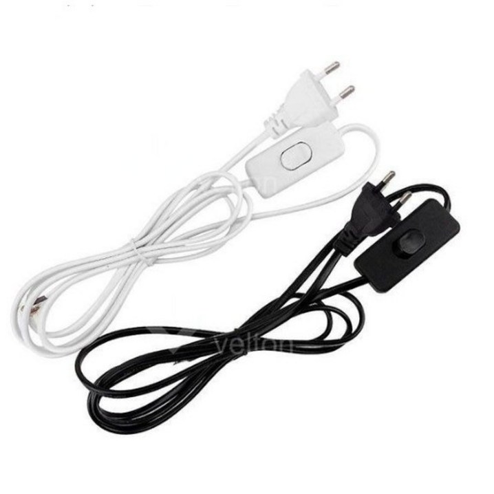 호강조명 AC 220V 전선코드 중간스위치 0.75SQ 백색