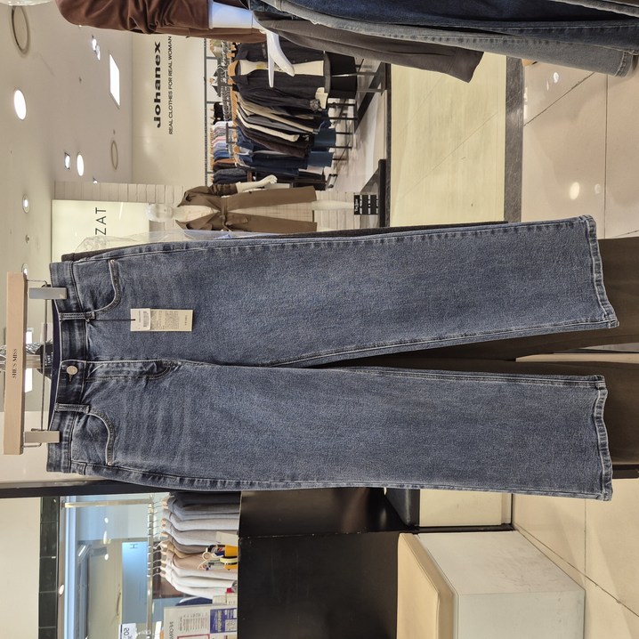 쉬즈미스  품절임박   25년 가을신상 초초대박 파격세일지금 입으면 너무 예쁜세미와이드 보이핏 사방스판 밴딩청바지